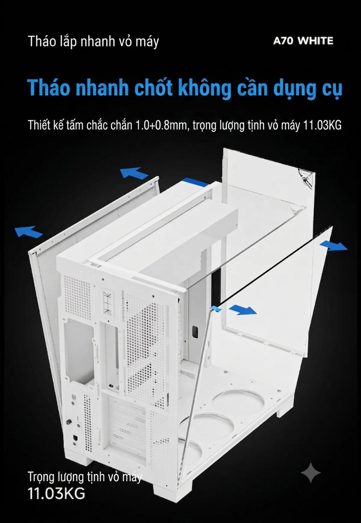 [Order] Vỏ case THERMALRIGHT A70 VISION – FULL TOWER