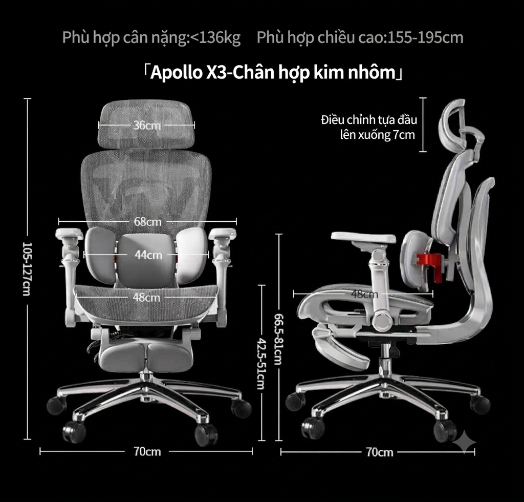 [Order] Ghế công thái học Saigu X3