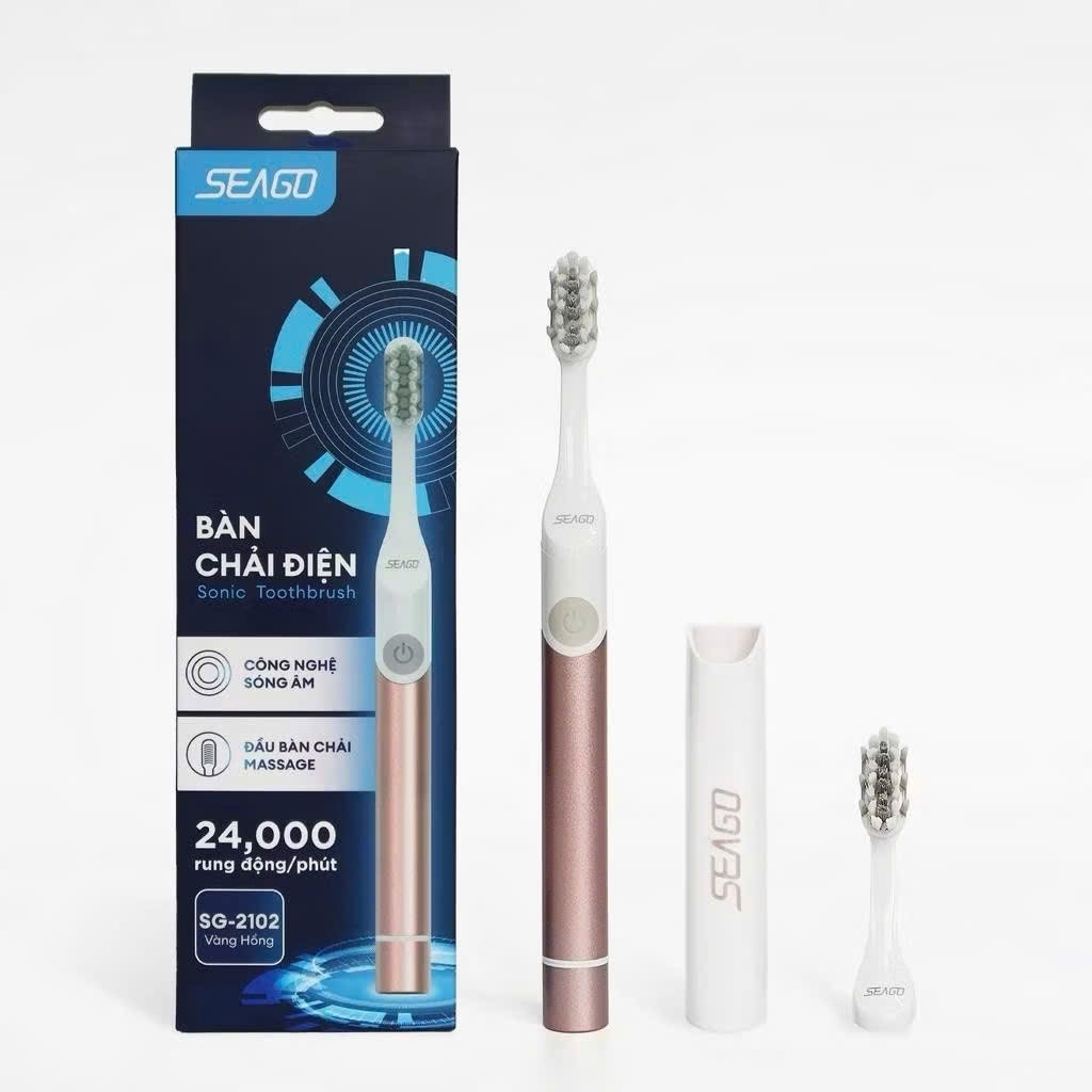 [Instock] BÀN CHẢI ĐIỆN SEAGO, CÔNG NGHỆ SÓNG ÂM -NGẪU NHIÊN MÀU (Kho đối tác)
