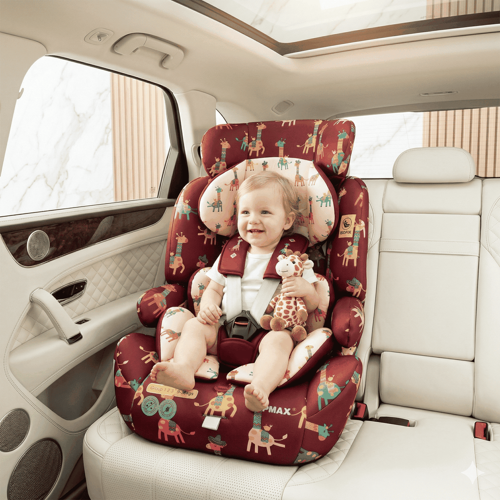 [Ghế trẻ em] Thương hiệu POPMAX IMOOZ( UK ), có khoá ISOFIX, cho 2-12 tuổi (9-36kg) PM2105 ,tháo được tựa - CHỈ CÒN MẪU CHIẾC LÁ