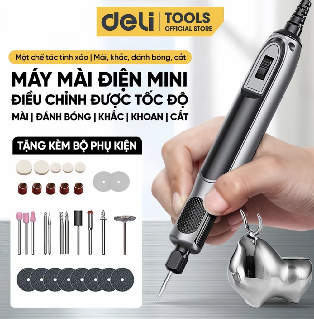 [Order] Máy mài mini Deli DL-DM03-S1