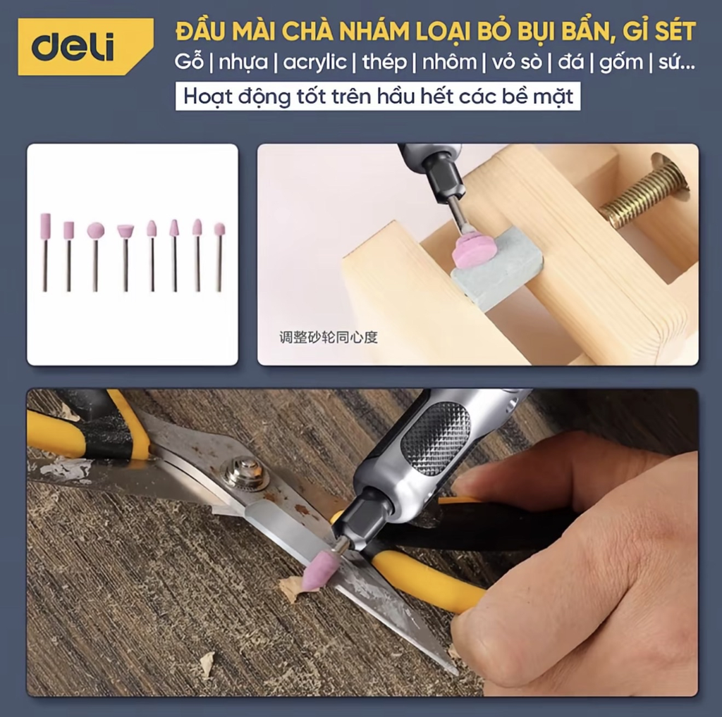 [Order] Máy mài mini Deli DL-DM03-S1