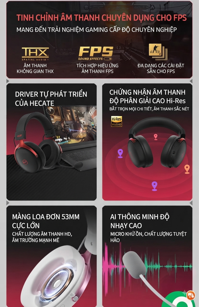 [Order] Tai nghe gaming Edifier Hecate G3 Wireless - Đã đóng ngày 17/08/2026