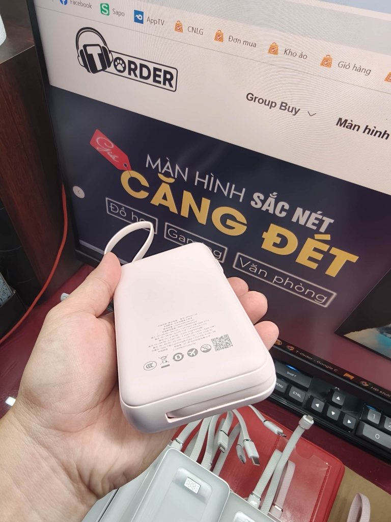 [Thanh lý] PIN ROMOSS 20.000MAH 22.5W KÈM 2 CÁP C+L (Kho đối tác)