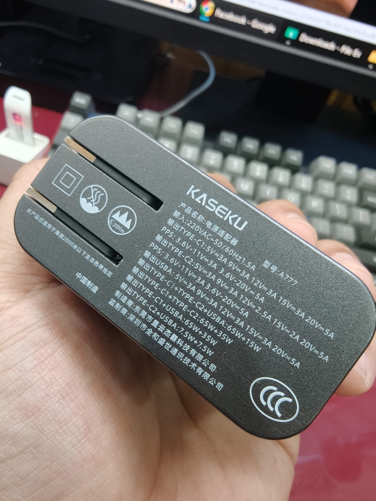 [ Order ] BỘ SẠC GAN KASEKU 140W HỖ TRỢ ĐA CHUẨN SẠC