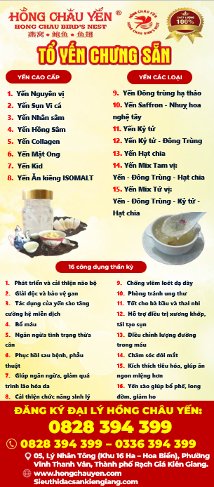 Menu bán yến