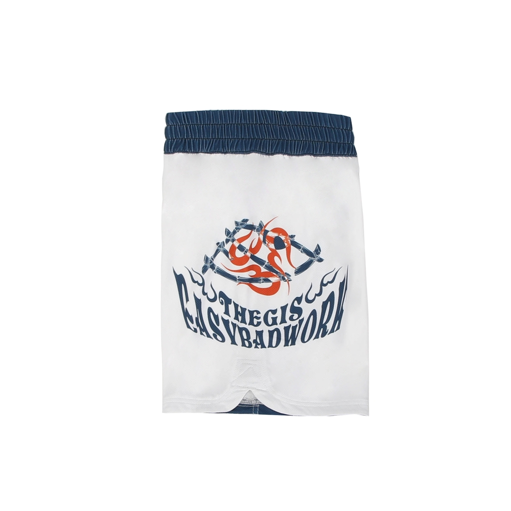 Short Easybadwork White Colab - Fit