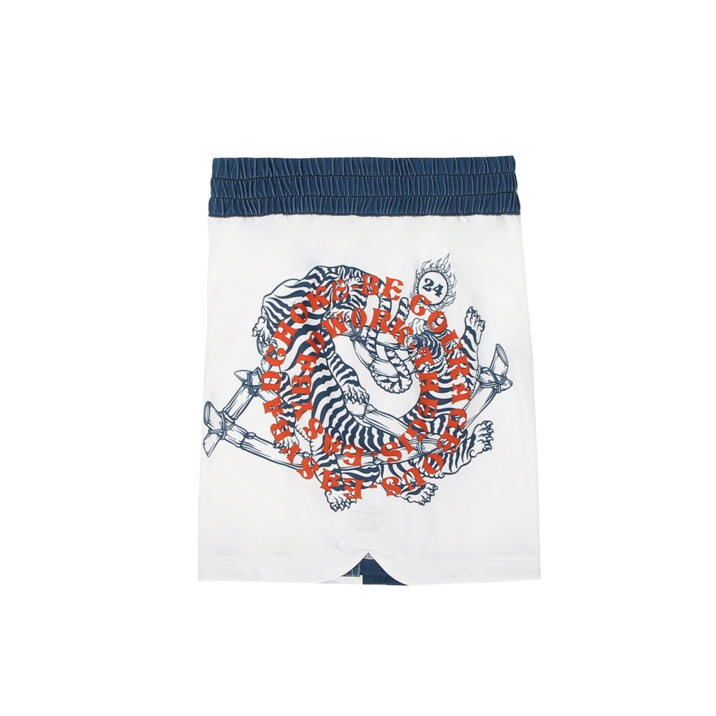 Short Easybadwork White Colab - Fit