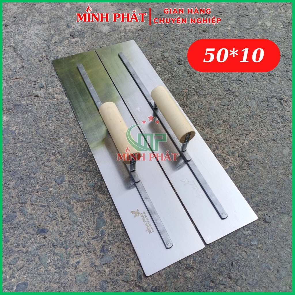 Dao Trét Bột Sơn Nước Cán Gỗ 50cm Thép Trắng 5 Yem Minh Phát Cao Cấp