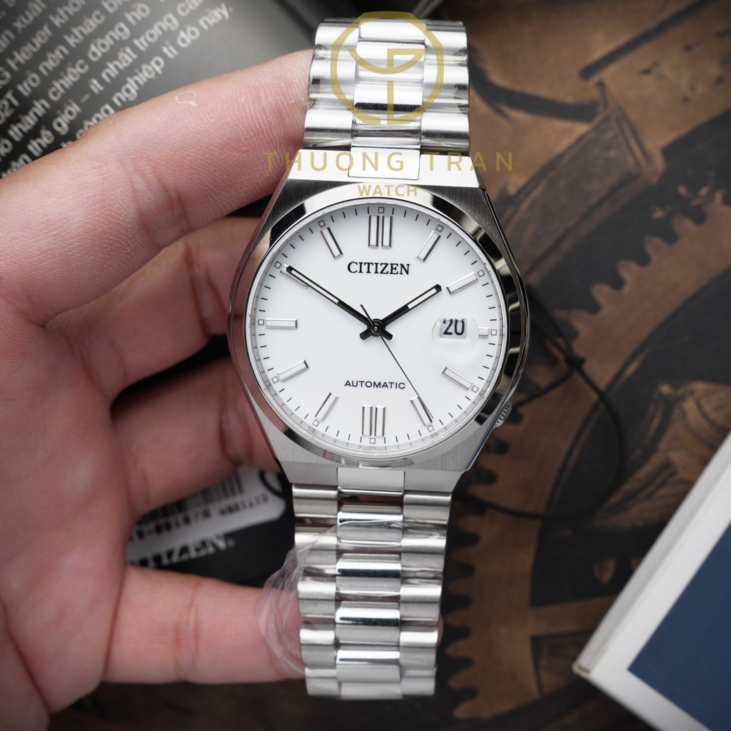 Citizen Orologio Uomo Tsuyosa NJ0150-81A – Automatico Meccanico, Cassa Acciaio 40mm, Quadrante Bianco, Vetro Zaffiro - 2