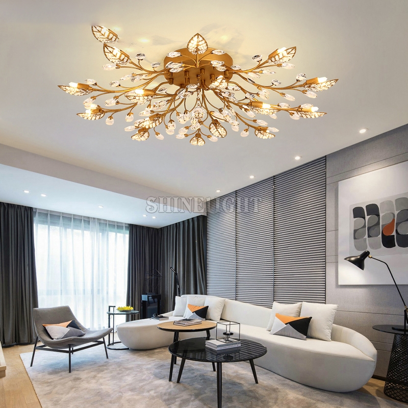 ĐÈN MÂM LED 15 CÁNH BLACK/GOLD