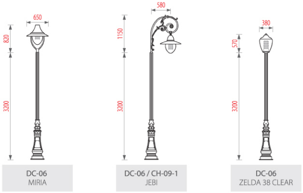 Cột đèn sân vườn DC-06