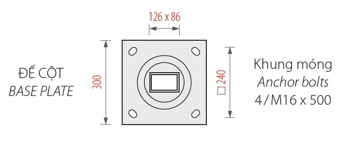 Cột đèn sân vườn DC10