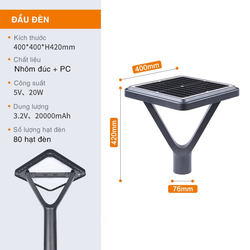 Cột đèn năng lượng mặt trời SL-EMERAL