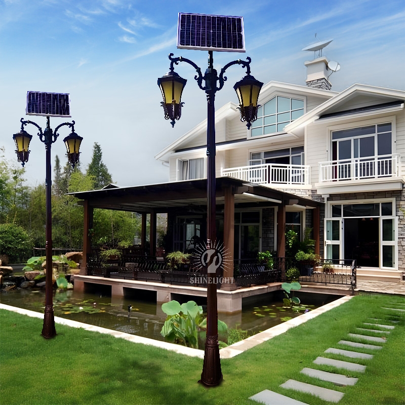 Cột đèn sân vườn SL-ROL02MT năng lượng mặt trời