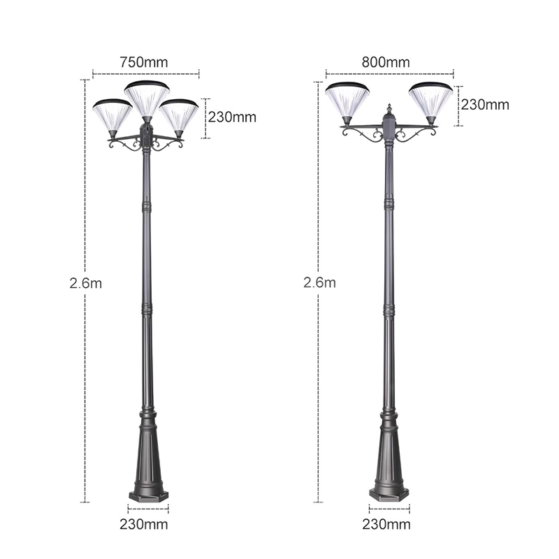 Cột đèn sân vườn năng lượng mặt trời SLGL4002 series