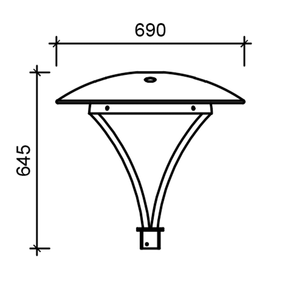 Cột đèn sân vườn hiện đại SL-RAMUS02