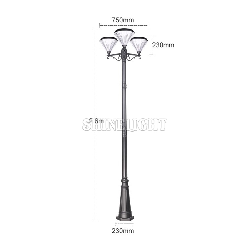 Cột đèn sân vườn SLGL400 2-3