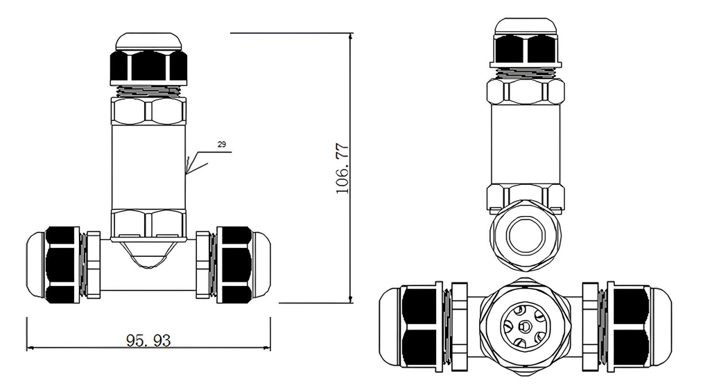 Đầu nối chống nước SL685-T