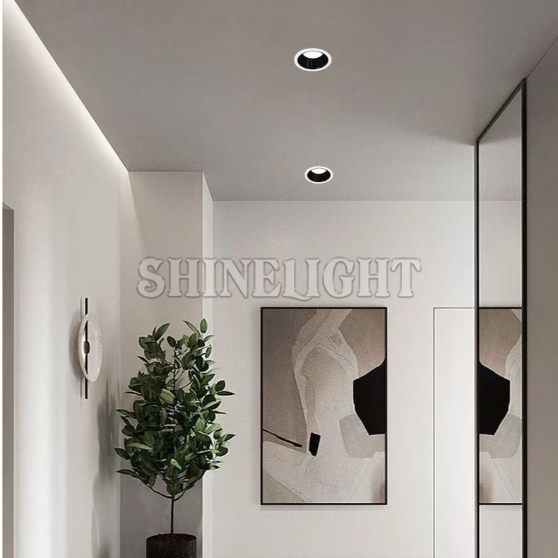 Đèn led âm trần Spotlight SLCB75 chóa đen