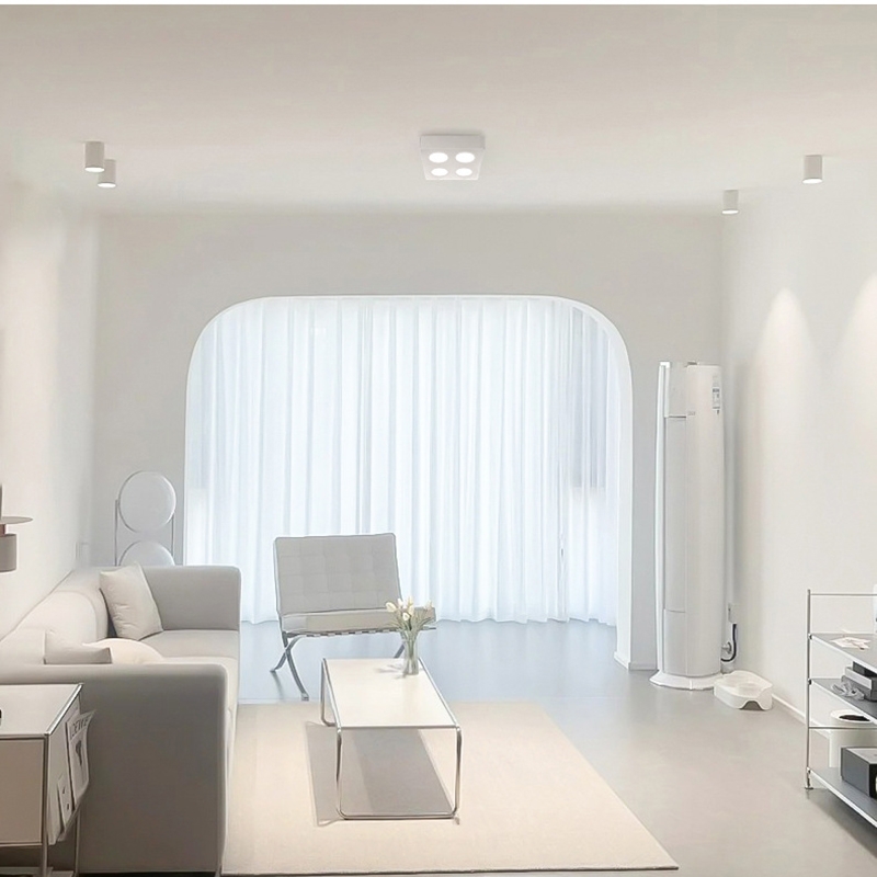 Đèn âm trần gắn nổi vuông mỏng SLATSM