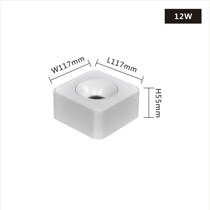 Đèn âm trần gắn nổi vuông mỏng SLATSM