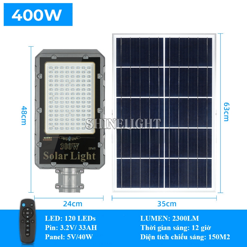 Đèn đường năng lượng mặt trời SL-MN400