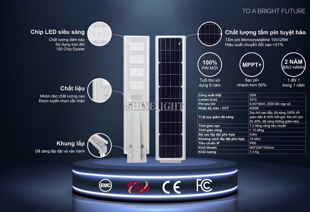 Đèn đường năng lượng mặt trời SL-VK300C