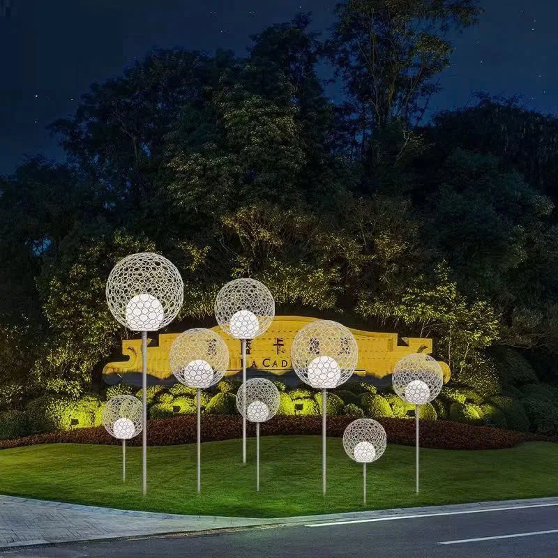 Đèn LED Quả Cầu Hoa Sắt Rỗng Giữa - Bóng Tròn Đôi Đẹp Lạ - Chiếu sáng & trang trí cảnh quan