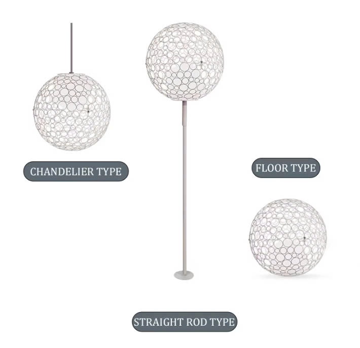 Đèn LED Quả Cầu Hoa Sắt Rỗng Giữa - Bóng Tròn Đôi Đẹp Lạ - Chiếu sáng & trang trí cảnh quan
