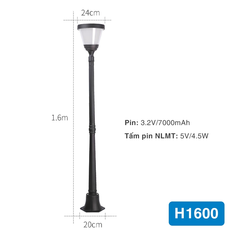 Cột đèn sân vườn năng lượng mặt trời SLGL4006 series