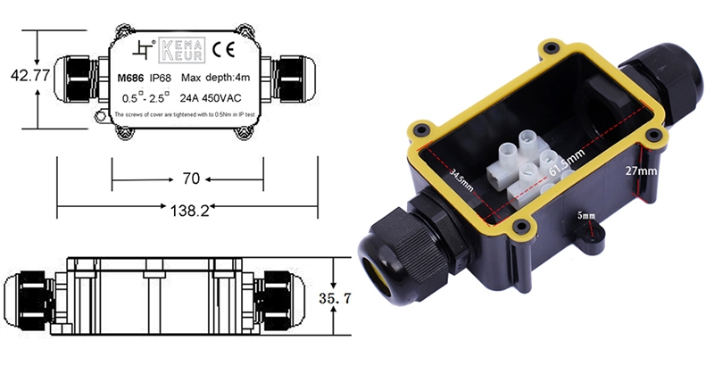 Hộp nối chống nước SL686-2