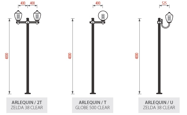 Cột đèn sân vườn Arlequin