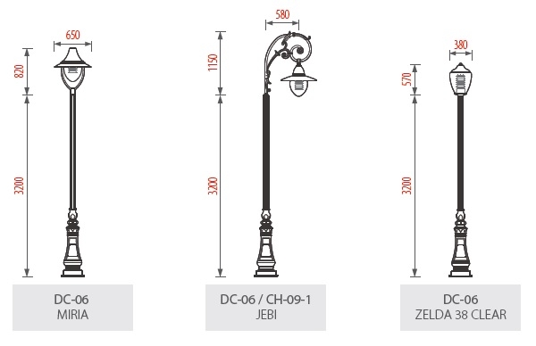 Cột đèn sân vườn DC-06