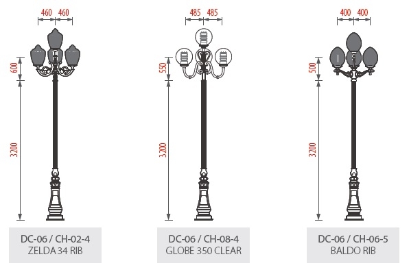Cột đèn sân vườn DC-06