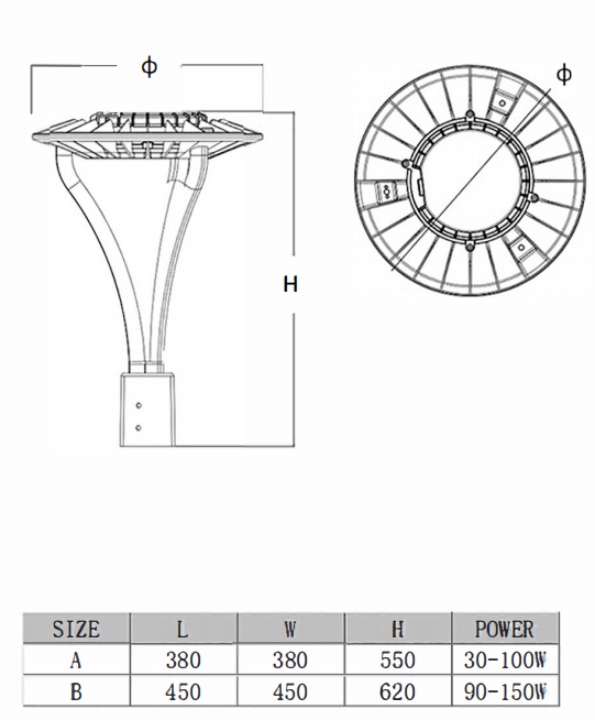 Cột đèn sân vườn SLDSVG27