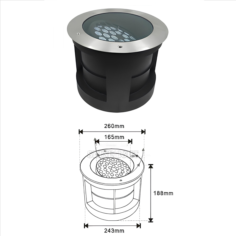 Đèn âm đất chỉnh hướng cao cấp SL-AD1D