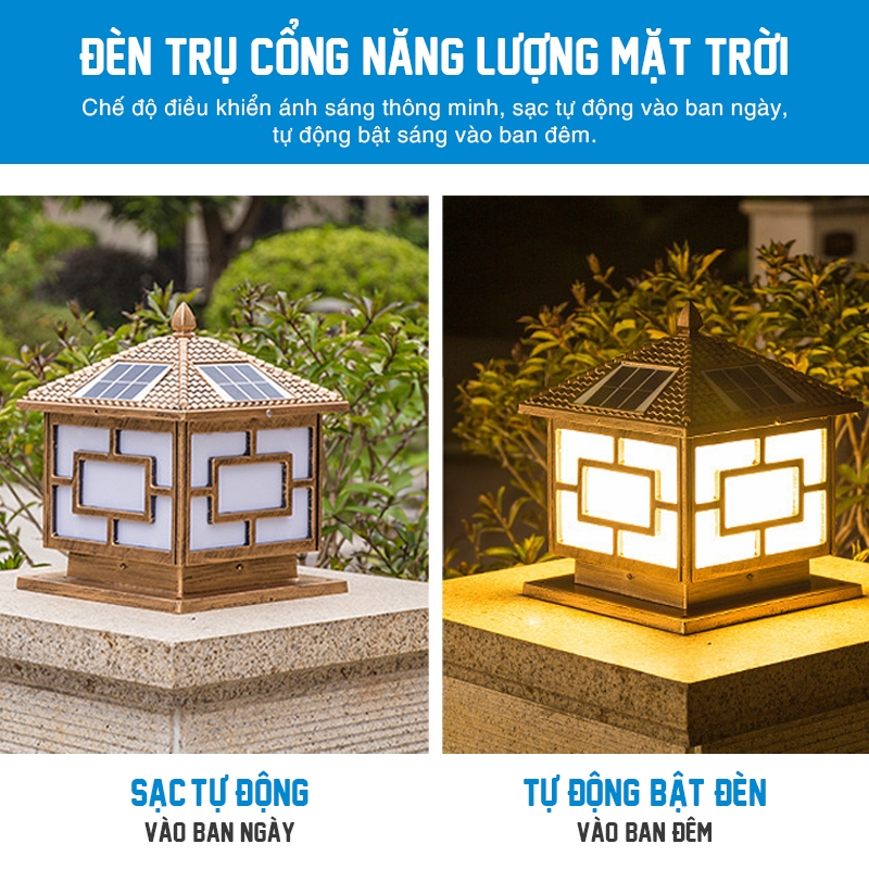Đèn trụ cổng năng lượng mặt trời SLDTC02