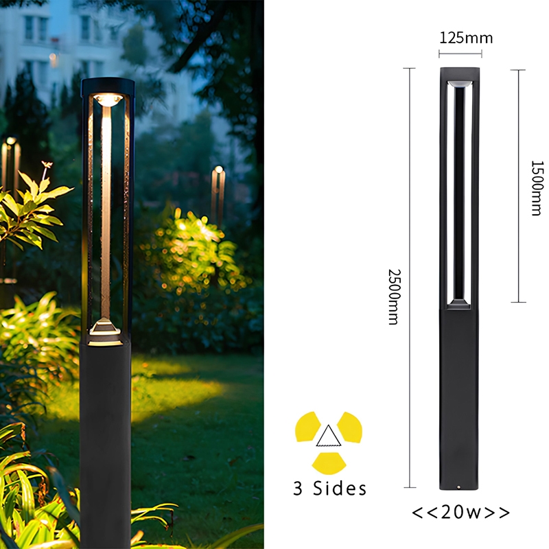 Cột đèn sân vườn đúc khối hiện đại SLHKS-3L125