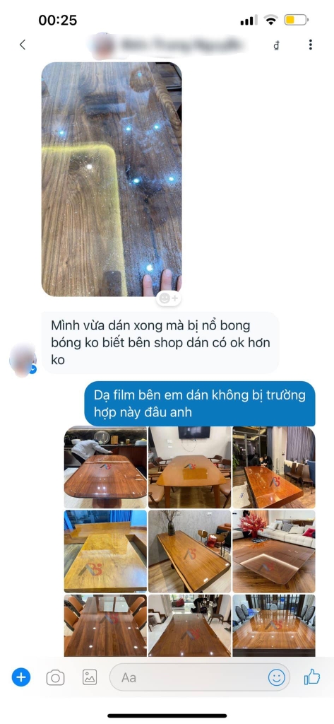 phản hồi xấu của khách hàng về phim bảo vệ nội thất giá rẻ, kém chất lượng