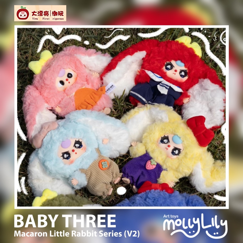 BABY THREE Macaron Little Rabbit 2nd Generation Plush Series