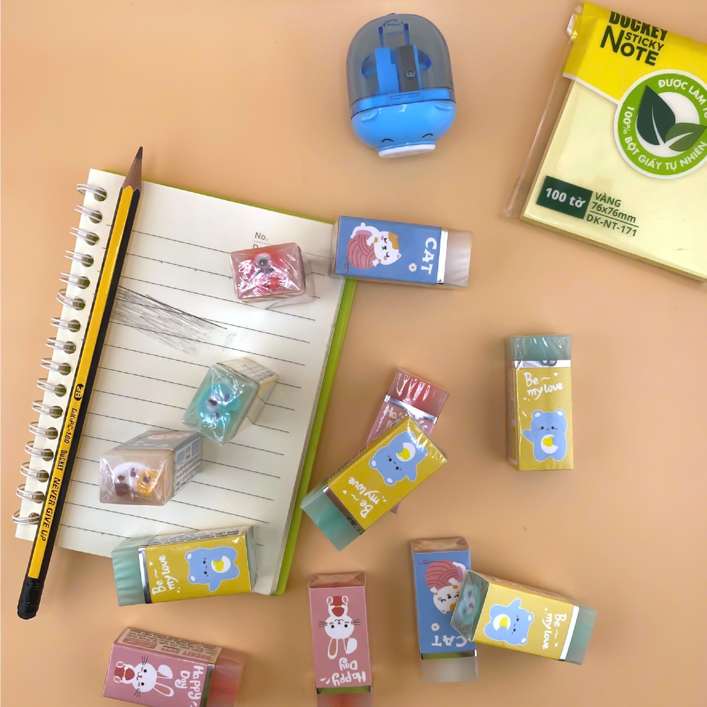 Tẩy DUCKEY hình động vật siêu dễ thương DK-ER-224 🐻🐰🐱✨