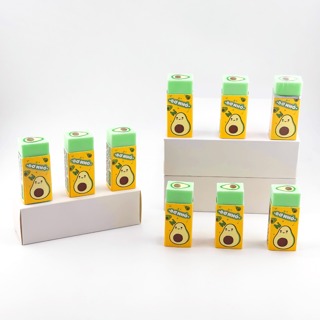 Tẩy DUCKEY Hình Quả Bơ Siêu Dễ Thương DK-ER-220 – Tẩy 2B Mềm, Sạch, Ít Lem