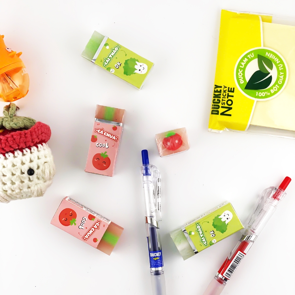 Tẩy DUCKEY hình rau củ siêu dễ thương DK-ER-225 🥦🍅✨