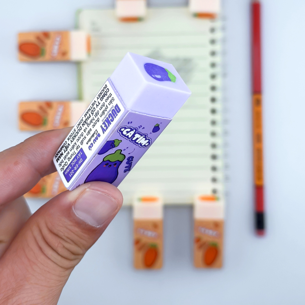 Tẩy DUCKEY hình rau củ siêu dễ thương DK-ER-221 🥕🍆