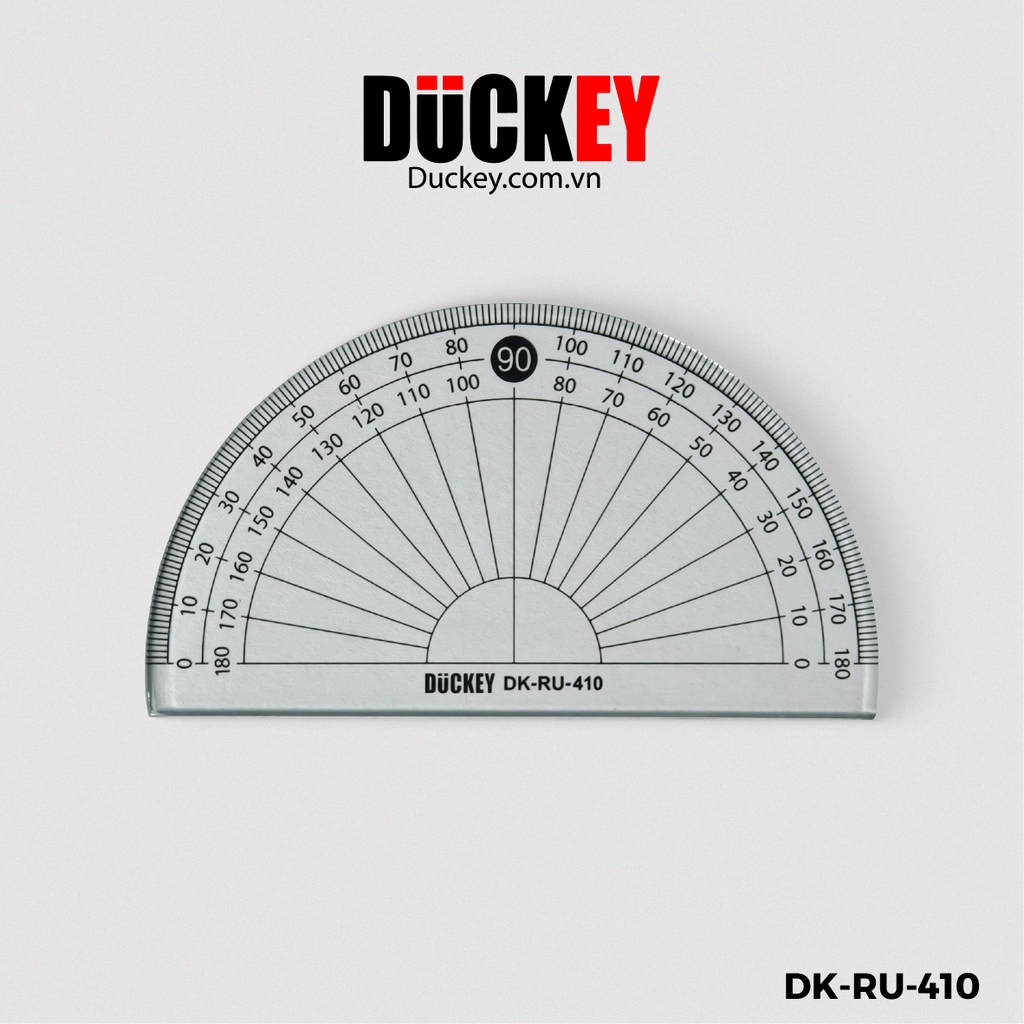 Bộ Eke DUCKEY 4 Chi Tiết DK-RU-410 – Bộ Thước Học Sinh Trong Suốt Độ Chính Xác Cao