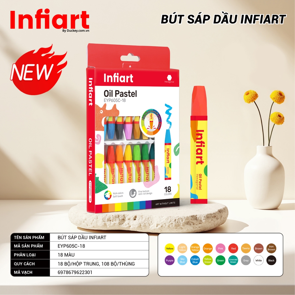 Bút Sáp Dầu Infiart Cao Cấp EYP605C