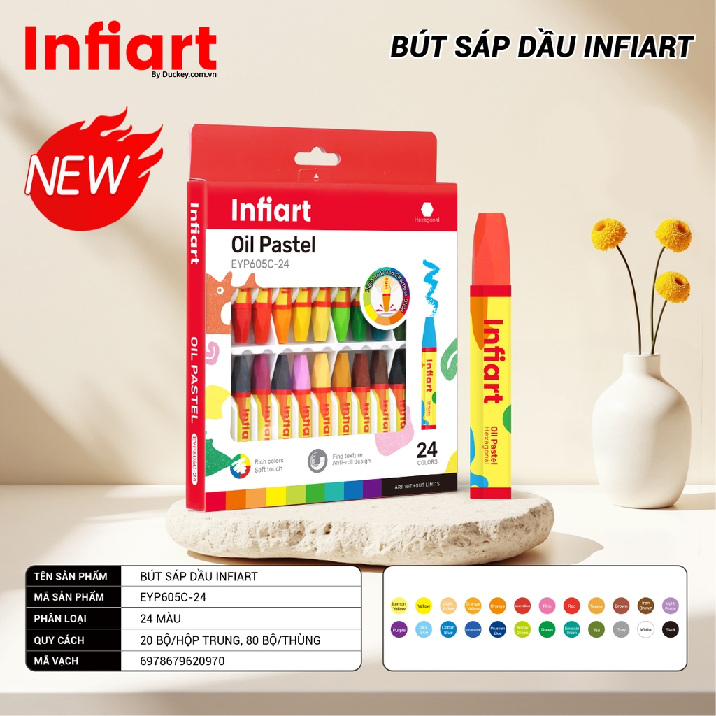 Bút Sáp Dầu Infiart Cao Cấp EYP605C