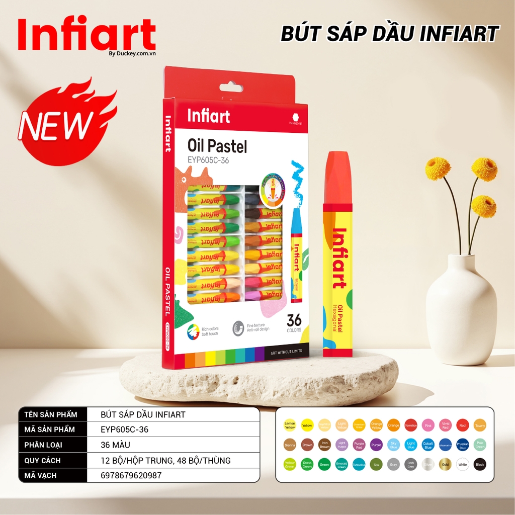 Bút Sáp Dầu Infiart Cao Cấp EYP605C