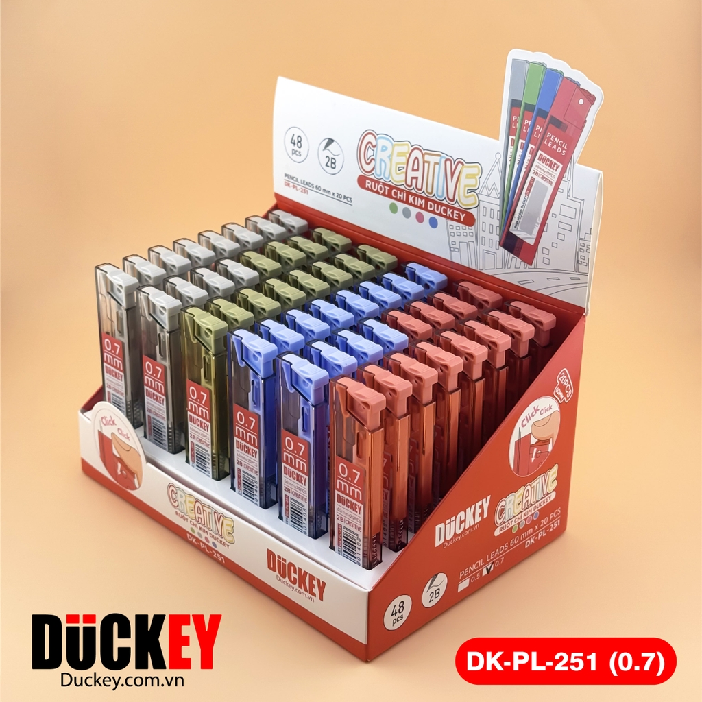 Ngòi chì kim Duckey 2B DK-PL-251 0.7mm viết siêu mượt.